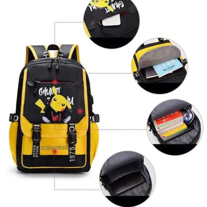 Multifunktionaler Schulranzen mit Pikachu Motiven – Bild 5