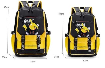 Multifunktionaler Schulranzen mit Pikachu Motiven – Bild 6