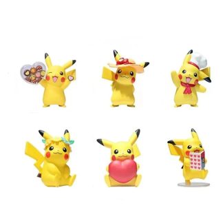 6er Set Pikachu Figuren in Koch Motiven