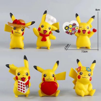 6er Set Pikachu Figuren in Koch Motiven – Bild 3