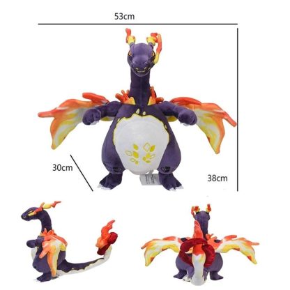 Schillernder Shiny Gigadynamax Glurak Charizard Plüsch Pokemon (ca. 38cm) – Bild 3