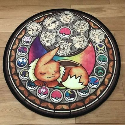 Evoli, Ash, Meisterball, Metwu u. a. Pokemon Rundteppiche (40/60cm) – Bild 4