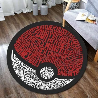 Evoli, Ash, Meisterball, Metwu u. a. Pokemon Rundteppiche (40/60cm) – Bild 8