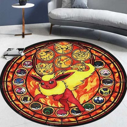 Evoli, Ash, Meisterball, Metwu u. a. Pokemon Rundteppiche (40/60cm) – Bild 12
