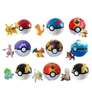 Pop'n throw Pokebälle mit Pokemon Figur