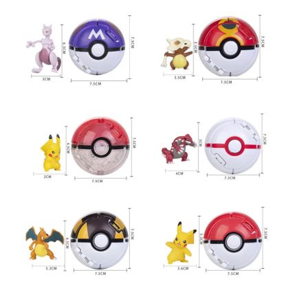 Pop'n throw Pokebälle mit Pokemon Figur – Bild 2