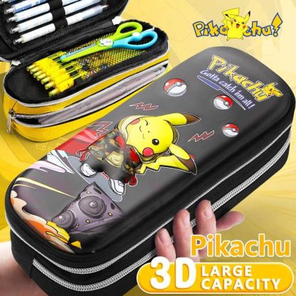 Große Pika Pokemon Federmappe mit Schloß und Tragegriff – Bild 3