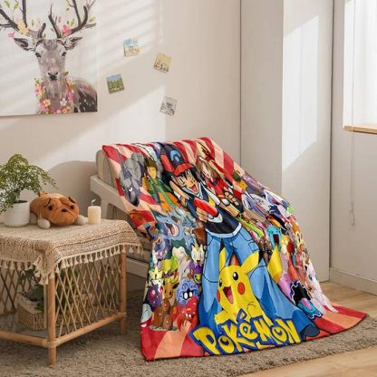 Pokemon Decke in vielen Motiven (Pikachu, Evoli etc.) – Bild 6