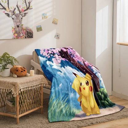 Pokemon Decke in vielen Motiven (Pikachu, Evoli etc.) – Bild 8