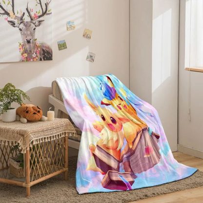 Pokemon Decke in vielen Motiven (Pikachu, Evoli etc.) – Bild 9