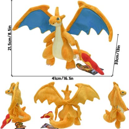 Glurak Plüsch Pokemon in verschiedenen Formen, Mega Y, Mega X, Schillernd uvm. – Bild 11