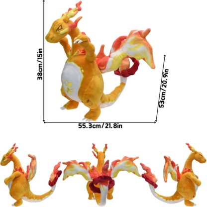 Glurak Plüsch Pokemon in verschiedenen Formen, Mega Y, Mega X, Schillernd uvm. – Bild 22