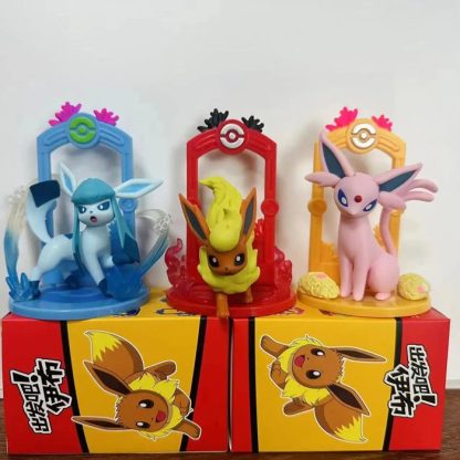 Pokemon Eeveelution Figuren Set (9 Stk.) Evoli, Sylveon Espeon Glaceon Leafeon etc. – Bild 7