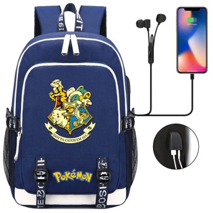 Pikachu Pokemon Rucksack mit USB - ideal für Laptops und für die Schule – Bild 12