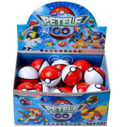 24er Set Pokebälle (ca. 5cm) Rot oder Farben gemischt – Bild 2