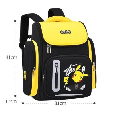 Pokemon Schul Rucksack mit Pikachu Pokemon Motiv in Blau oder Gelb – Bild 2