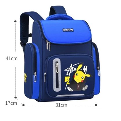 Pokemon Schul Rucksack mit Pikachu Pokemon Motiv in Blau oder Gelb – Bild 3