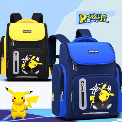 Pokemon Schul Rucksack mit Pikachu Pokemon Motiv in Blau oder Gelb – Bild 7
