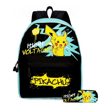 Pikachu Rucksack mit Federmappe im praktischen Set – Bild 2