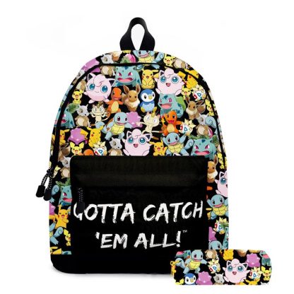 Pikachu Rucksack mit Federmappe im praktischen Set – Bild 4