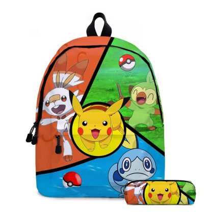 Pikachu Rucksack mit Federmappe im praktischen Set – Bild 6