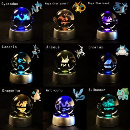 Pokemon 3D Krystal Ball Pikachu Gengar Mew Mewtwo etc. – Bild 3