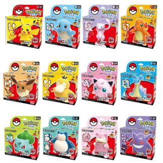 Pokeball Spielzeug mit Figur (Gengar, Pikachu, Glumanda, Bisasam, Schiggy, Enton, Mew, Evoli etc.)