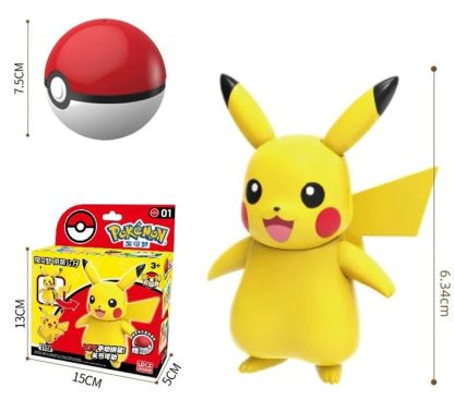 Pokeball Spielzeug mit Figur (Gengar, Pikachu, Glumanda, Bisasam, Schiggy, Enton, Mew, Evoli etc.) – Bild 5