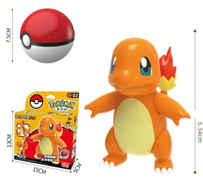Pokeball Spielzeug mit Figur (Gengar, Pikachu, Glumanda, Bisasam, Schiggy, Enton, Mew, Evoli etc.) – Bild 7