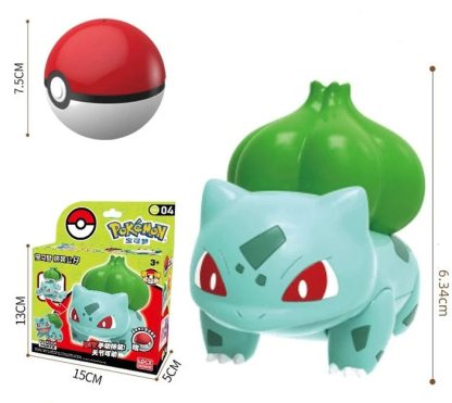 Pokeball Spielzeug mit Figur (Gengar, Pikachu, Glumanda, Bisasam, Schiggy, Enton, Mew, Evoli etc.) – Bild 8