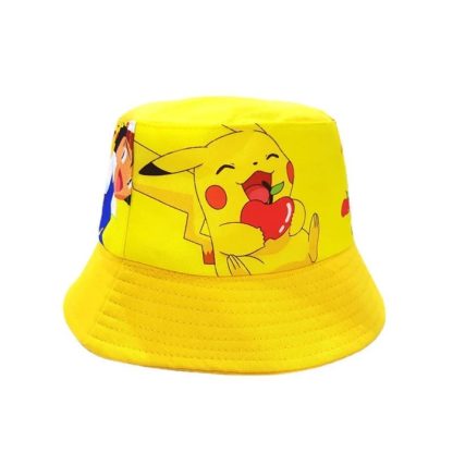 Sommerlicher Fischer Hut und Sonnenschutz mit Pokemon Motiven für Kinder