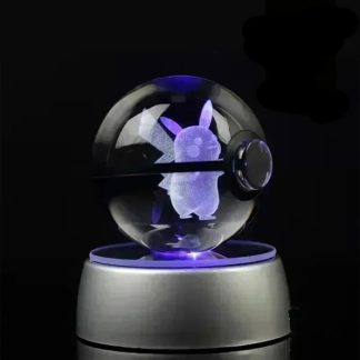 Kristall Pokeball mit 3D Effekt Realxo Mewtu Pikachu uvm.