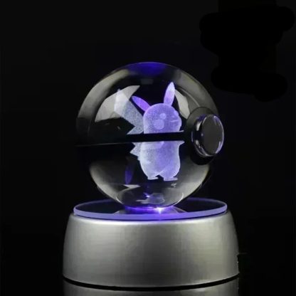 Kristall Pokeball mit 3D Effekt Realxo Mewtu Pikachu uvm.