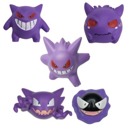 Pokemon Figuren Geist Typ - Gengar, Nebulak, Haunter, Zwirrlicht, Traunfugil ca. 4cm