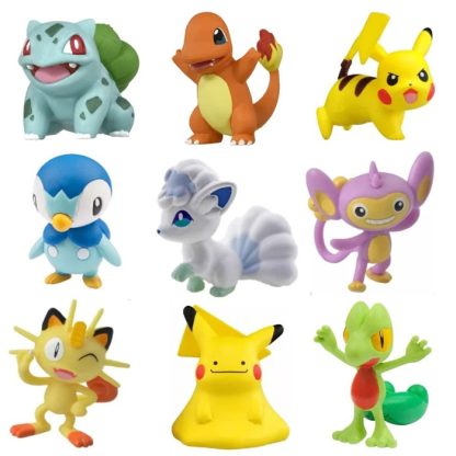 Tomy WCT Pokemon Figuren Pikachu Piplup Vulpix Meowth Cubone Marshadow Axew Keldeo ca. 4cm – Bild 2