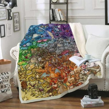 Flauschige Pokemon Flanell Decke – Bild 9