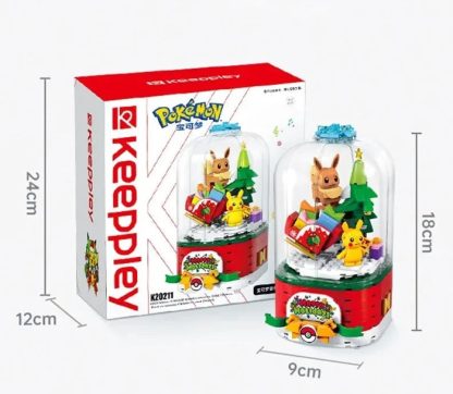 Pikachu und Evoli Weihnachts Edition - Klemm-Baustein Spielzeug Set
