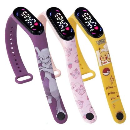 Pokemon Pikachu u. a. Digital Armbanduhr für Kinder