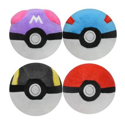 Pokemon Plüsch Bälle (4 Stk.) Master Ball Super Ball Great Ball Ultra Ball (ca. 12cm)