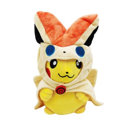 Plüschfigur Pokémon Pikachu verkleidet als Victini, ca. 20 cm