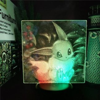 3D LED Hologramm Nachtlampe Pokémon Evoli Eevee