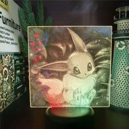 3D LED Hologramm Nachtlampe Pokémon Evoli Eevee – Bild 4