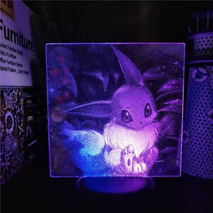 3D LED Hologramm Nachtlampe Pokémon Evoli Eevee – Bild 5