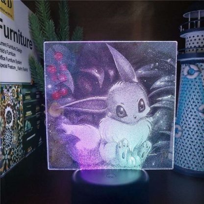 3D LED Hologramm Nachtlampe Pokémon Evoli Eevee – Bild 8