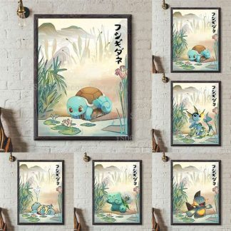 Pokémon Poster Kunstdruck im japanischen Stil