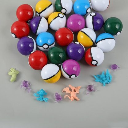 50 Stück Pokémon Pokébälle, gefüllt mit Figuren und Sticker – Bild 2