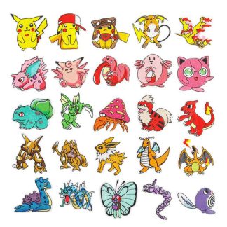 25 Stk. Pokémon Stoff-Patches zum Aufnähen