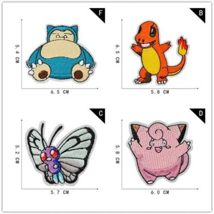 25 Stk. Pokémon Stoff-Patches zum Aufnähen – Bild 3