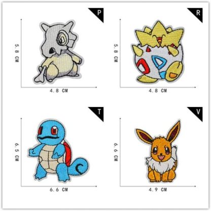25 Stk. Pokémon Stoff-Patches zum Aufnähen – Bild 6