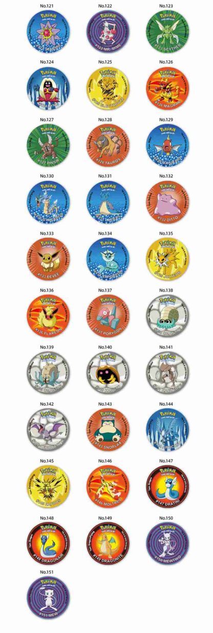 Tazos Pokémon 160 runde Pogs 2000er Edition mit Box – Bild 8